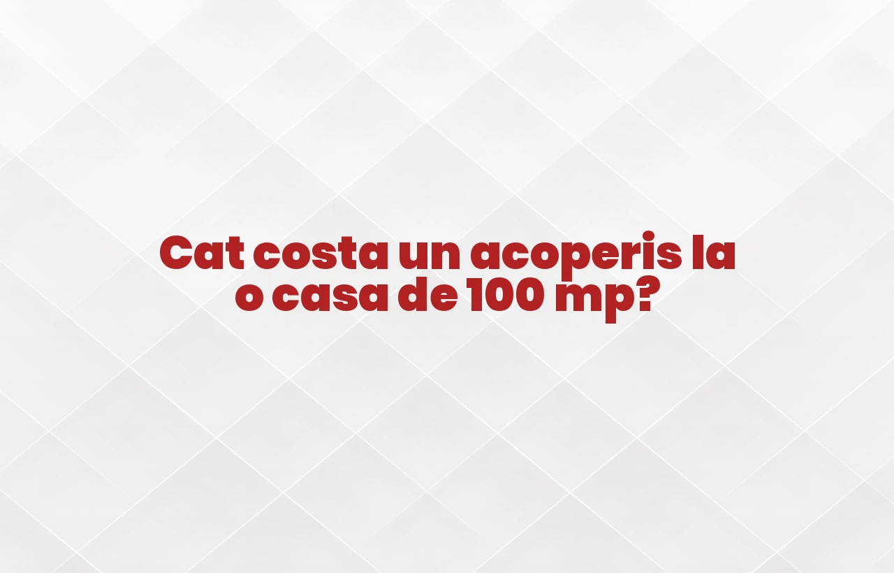 cat costa un acoperis la o casa de 100 mp