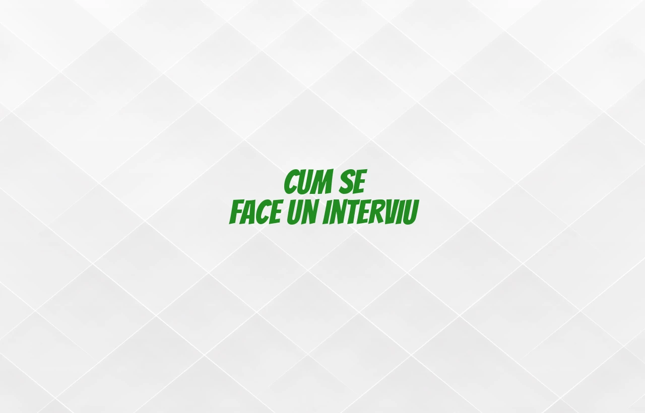 cum se face un interviu