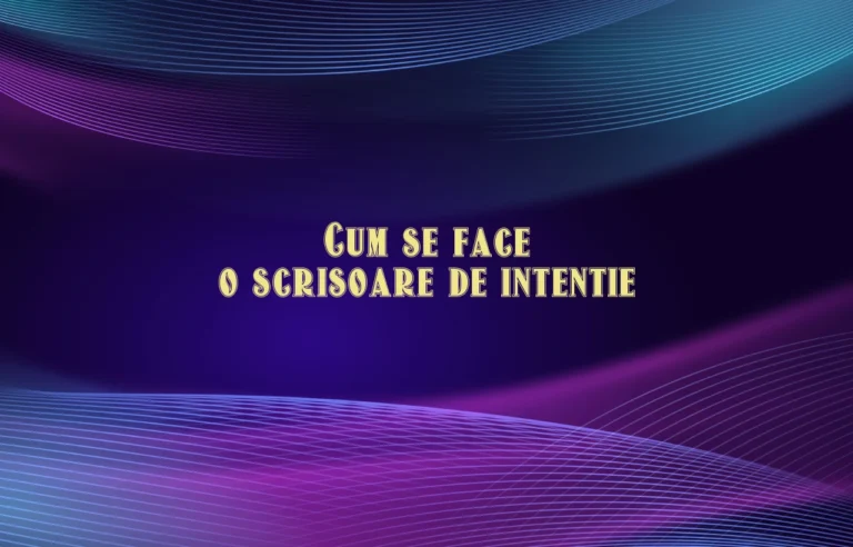 cum se face o scrisoare de intentie