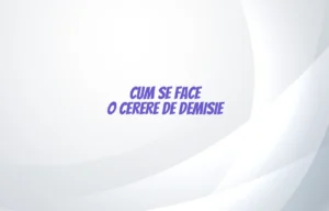 cum se face o cerere de demisie