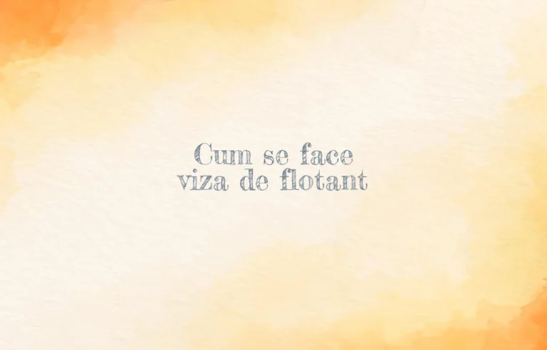cum se face viza de flotant