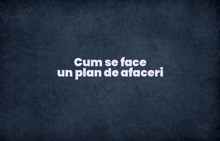 cum se face un plan de afaceri