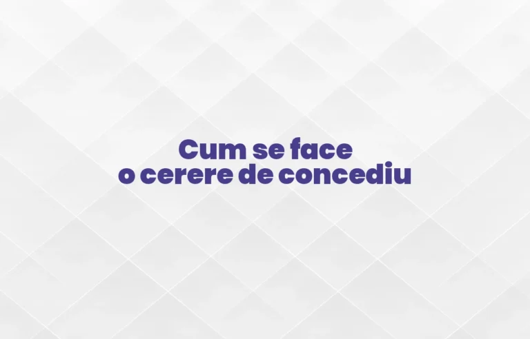 cum se face o cerere de concediu