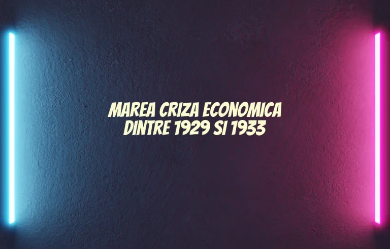 marea criza economica 1929 si 1933